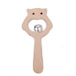 Quebra-cabeças para Bebé, Brinquedo Educativo Precoce, Chocalho de Madeira, Urso com Sino, Urso com Conta Grande, Urso com Conta Pequena, Urso com Conta Única, Coruja com Sino