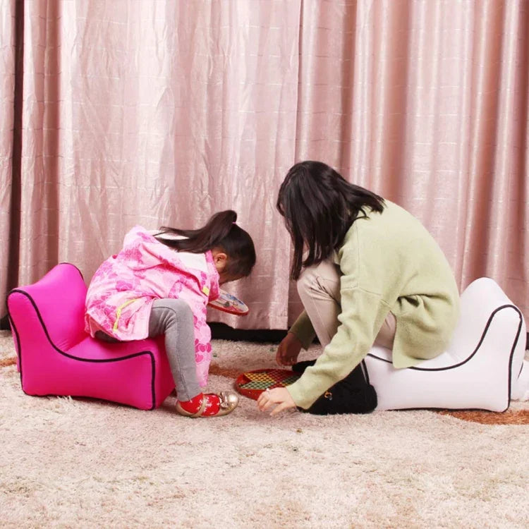 Sofá/Cadeira Inflável Mini Impermeável para Bebé, Almofada de Assento em Saco de Feijão