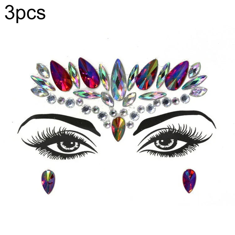 3 PCS  Forehead Green Masquerade Makeup Acrylic Face Sticker, YT-01, YT-01-1, YT-01-2, YT-01-3, YT-01-4, YT-01-5, YT-01-6, YT-02, YT-03, YT-04, YT-05, YT-07, YT-08, YT-10, YT-11, YT-12, YT-13, YT-14, YT-15, YT-16, YT-17, YT-18, YT-19, YT-20, YT-21, YT-...