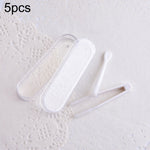 Conjunto de 5 Peças de Pinça e Palito Especial para Lentes de Contacto Portátil, Kit de Viagem
