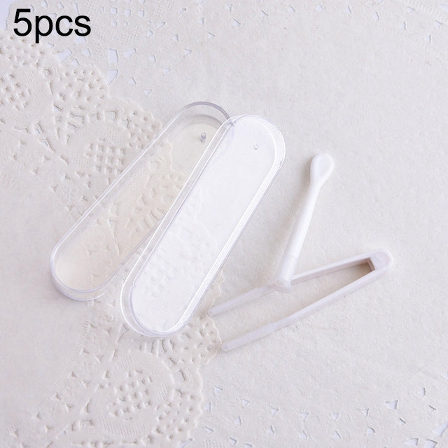 Conjunto de 5 Peças de Pinça e Palito Especial para Lentes de Contacto Portátil, Kit de Viagem