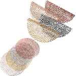 Tapetes para Tigela de Mesa, Decoração para Casa, Individual para Mesa de Jantar, PVC Plástico Oco, Isolante, Redondo, Barroco, Mediterrâneo, Bases para Copos