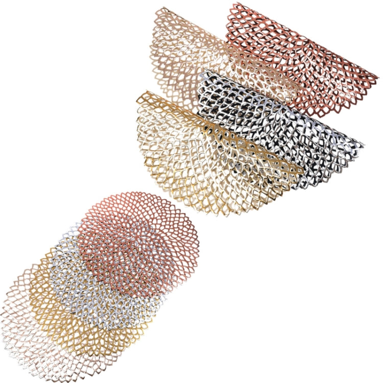 Tapetes para Tigela de Mesa, Decoração para Casa, Individual para Mesa de Jantar, PVC Plástico Oco, Isolante, Redondo, Barroco, Mediterrâneo, Bases para Copos