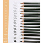 Conjunto de Lápis para Desenho 27 em 1, Ferramentas de Pintura, Material Artístico para Estudantes, 27 em 1