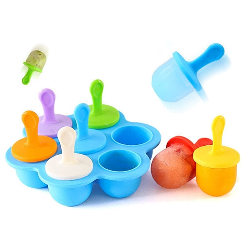 Molde de Silicone para Mini Gelados, Criador de Bolas de Gelado, Moldes para Gelados, Ferramenta DIY para Suplemento Alimentar de Bebés