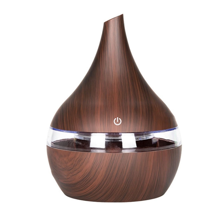 Difusor de Aroma Elétrico USB de 300ml, Humidificador Ultrassónico de Madeira, Aromaterapia com Óleo Essencial, Criador de Névoa Fria