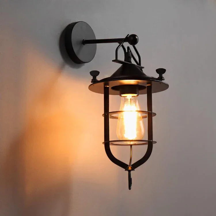 Candeeiro de Parede Criativo Retro de Ferro para Restaurante Varanda Corredor Cabeceira Sem Lâmpadas