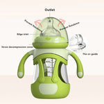 Biberão para Bebé em Vidro de Borosilicato Alto com Capa de Silicone, 240ml