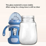 Biberão para Bebé em Vidro de Borosilicato Alto com Capa de Silicone, 240ml