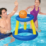 Cesto de basquetebol insuflável para piscina, equipamento de entretenimento, cesto de basquetebol + bola