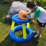 Cesto de basquetebol insuflável para piscina, equipamento de entretenimento, cesto de basquetebol + bola