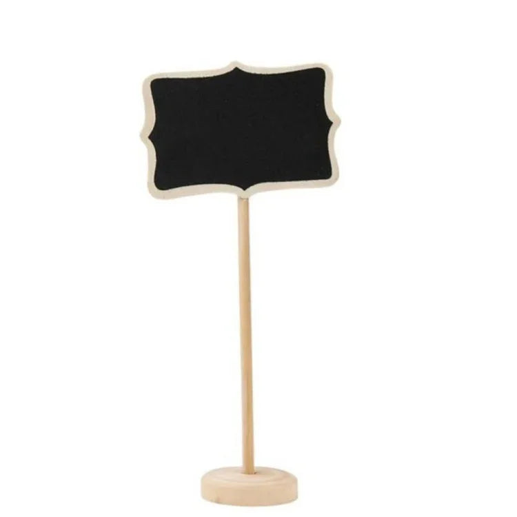 10 Unidades Mini Quadro Negro de Madeira para Mensagens, Quadro de Avisos para Mesa, Decoração de Casamento e Festa, Quadro Negro de Madeira 1