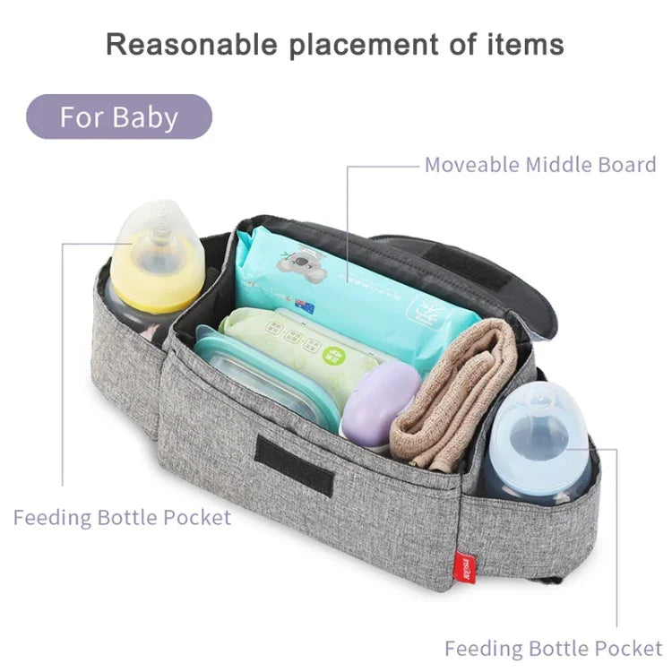 Bolsas para Carrinho de Bebé de Grande Capacidade, Bolsa Multifuncional para Fraldas de Mãe, Bolsa de Viagem para Fraldas, Bolsa de Armazenamento Suspensa para Amamentação