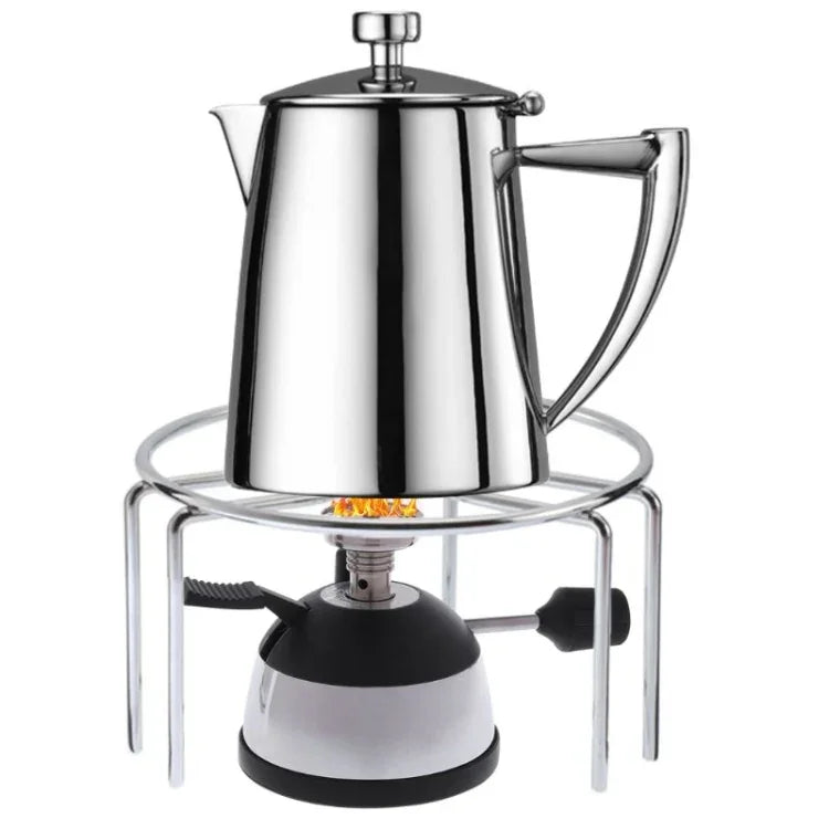 Mini Gas Burner with Ceramic Flame Head Coffee Heater Maker Coffee Stove Siphon Pot, Mini Gas Burner