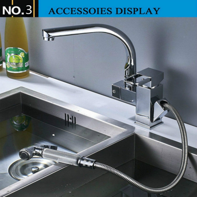 Torneira Misturadora de Cozinha com Alavanca Única, Duas Saídas Giratórias, Água Quente e Fria, Torneira com Spray de Enxaguamento Retrátil, Baixa