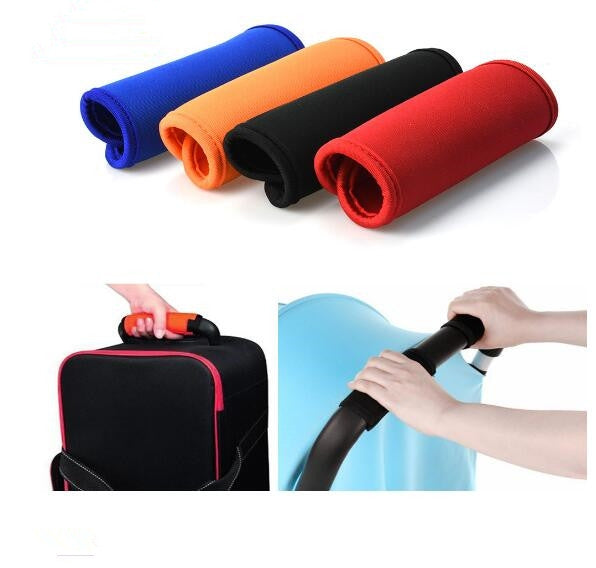 2 Peças de Envoltórios Confortáveis em Neopreno para Pegas de Bagagem, Capa Protetora Universal para Pegas de Carrinho de Bebé para Viagem, Azul Universal, Amarelo Universal, Preto Universal, Laranja Universal, Vermelho Universal, Verde Universal
