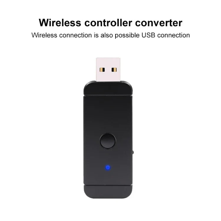 Adaptador Conversor Gamepad Bluetooth Sem Fios JYS-130 para PS3 / Switch / PC, Para PS3 / Switch / PC