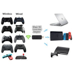 Adaptador Conversor Gamepad Bluetooth Sem Fios JYS-130 para PS3 / Switch / PC, Para PS3 / Switch / PC