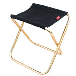 Banco Dobrável Portátil CLS Grande em Liga de Alumínio 7075 para Exterior, Cadeira Dobrável para BBQ e Pesca, Tamanho: 30x25x31cm, CLS Grande 7075 (Preto)