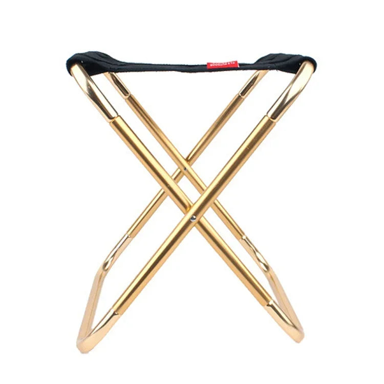 Banco Dobrável Portátil CLS Grande em Liga de Alumínio 7075 para Exterior, Cadeira Dobrável para BBQ e Pesca, Tamanho: 30x25x31cm, CLS Grande 7075 (Preto)