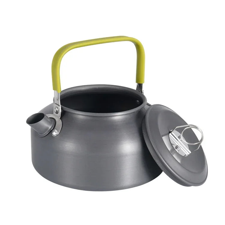 Chaleira de Alumínio para Montanhismo e Piquenique ao Ar Livre, Portátil, 0,8L