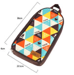 Conjunto de Utensílios de Cozinha 7 em 1 CLS 201 em Aço Inoxidável para Exterior, Conjunto de Cozinha para Piquenique, Mala Portátil para Piquenique, 7 em 1 Café, 7 em 1 Padrão Triangular