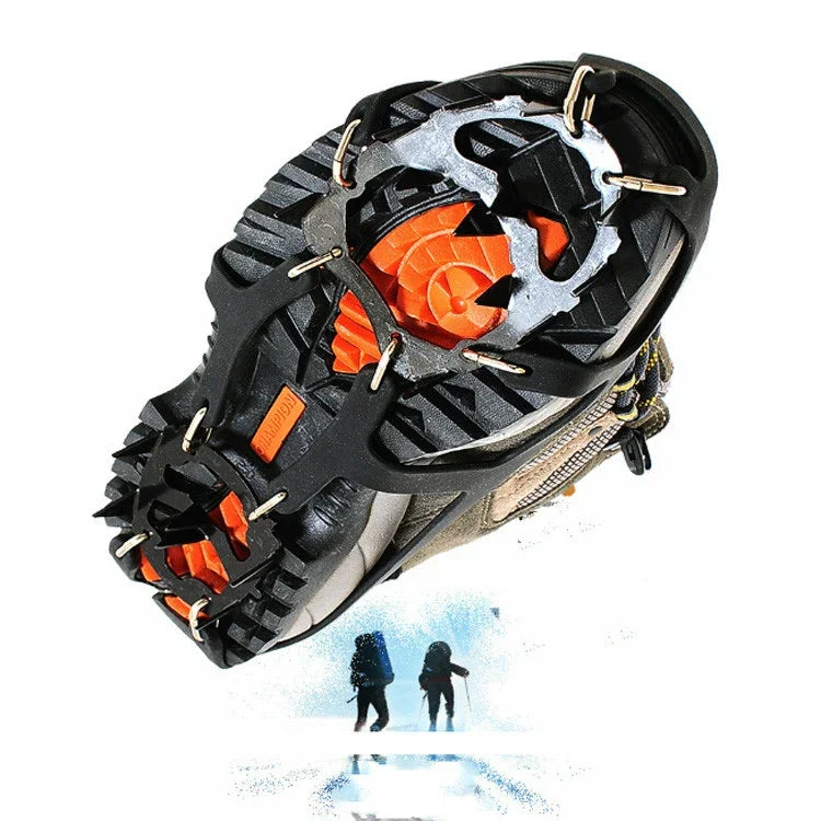 Capa de Pé para Montanhismo com Garras de Aço e Gel de Sílica para Escalada no Gelo, Antiderrapante, 18 Dentes, Par, M (3742), L (4346)