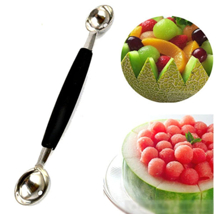Colher Dupla para Frutas em Aço Inoxidável Doméstico, Dupla