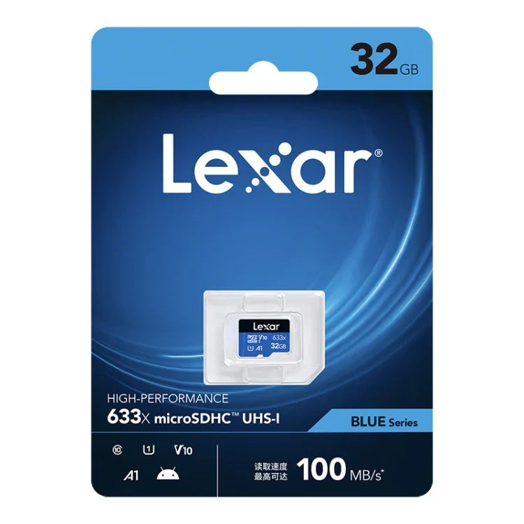 Cartão de Memória TF Lexar 633x 32GB de Alta Velocidade para Telemóvel e Gravador de Condução, 32GB