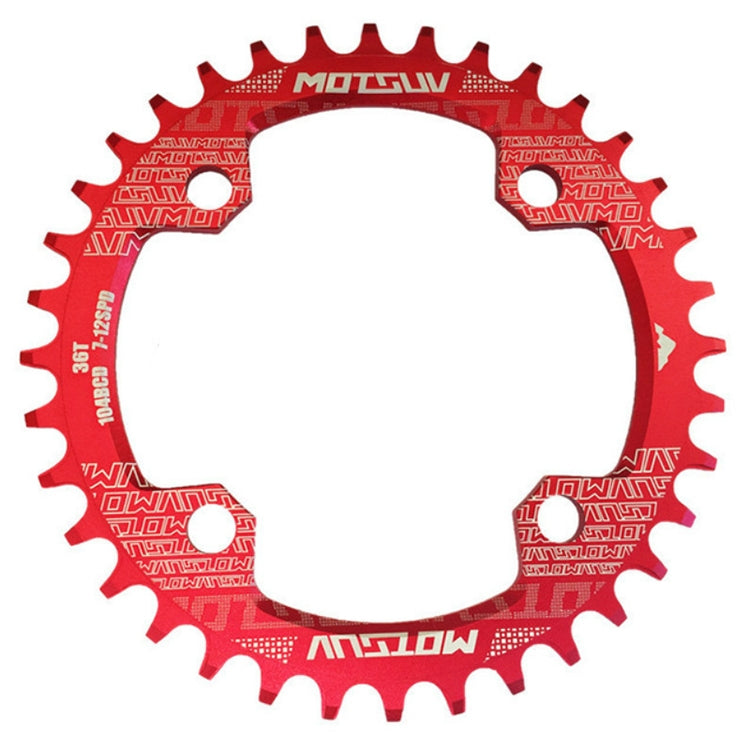 MOTSUV Placa de Dentes Redonda Estreita Larga para MTB Bicicleta 104BCD, Disco 32T, Disco 34T, Disco 36T, Disco 38T, Placa Elíptica 32T, Placa Elíptica 34T, Placa Elíptica 36T, Placa Elíptica 38T
