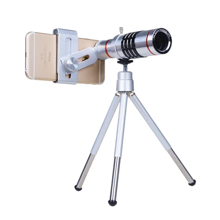 Acessórios para Telemóvel Telescópio Bolanke para Exterior Lente Telefoto para Fotografia com Clipe Metálico Universal, 12X, 18X