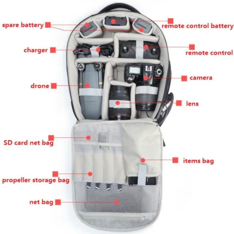 Mochila para Drone CADeN para Acessórios Originais DJI Mavic e Câmara SLR, Mochila de Pacote Único