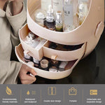 Caixa de Armazenamento Cosmética Redonda Transparente Portátil à Prova de Pó, Pequeno Pó de Beleza, Pequeno Branco Pérola