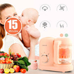 Máquina Multifuncional para Preparar Comida de Bebé, Vaporizador, Misturador e Triturador, Máquina de Suplemento Alimentar, Plugue EU