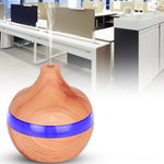 Purificador de Ar Aromaterapia USB Grão de Madeira Forma de Gota de Água 300ML Humidificador Silencioso, Grão de Madeira Profundo