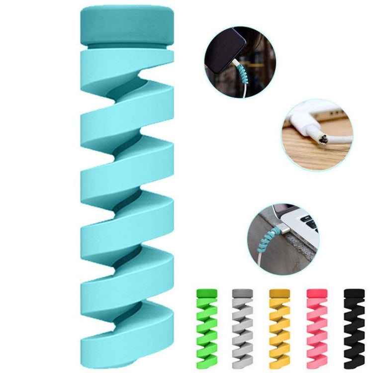 4 Unidades de Capa Protetora em Silicone Estilo Espiral para Cabo de Dados Anti-Quebra