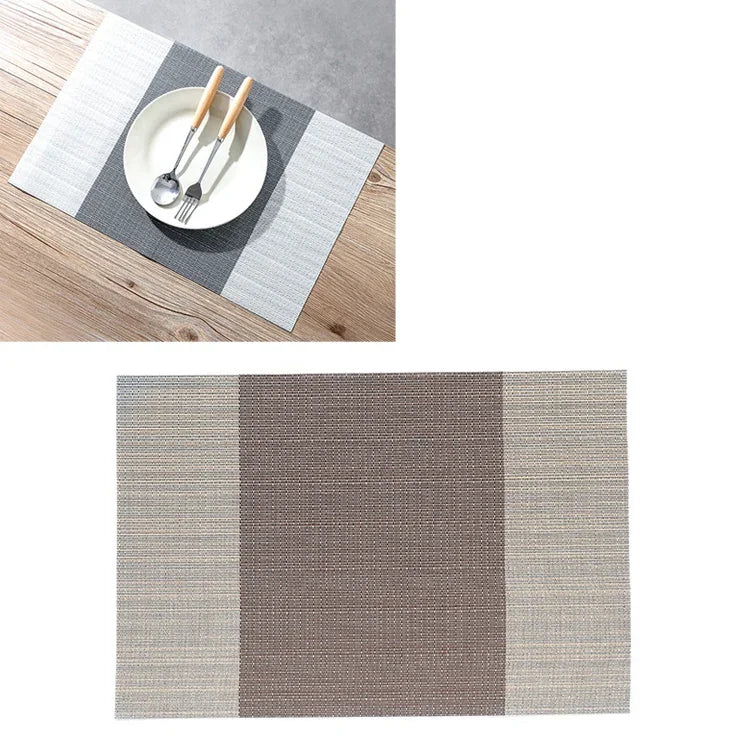 1796 Tapete de Mesa Isolante Antiderrapante Simples em PVC Descartável Pratos Verdes Tapete de Mesa Ocidental, 30 x 45cm