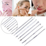 Conjunto de 7 em 1 de Agulhas para Acne em Aço Inoxidável Extrator de Acne Agulha para Acne