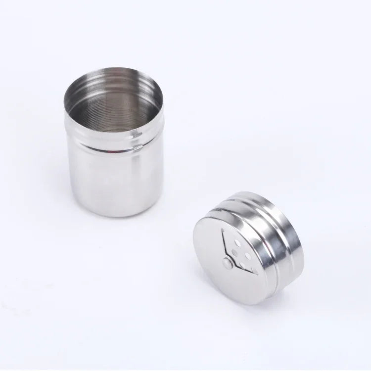 Conjunto Portátil de Frascos para Especiarias em Aço Inoxidável para Churrasco ao Ar Livre