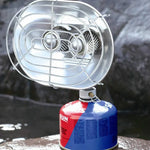 Fogão de Aquecimento a Gás de Dupla Cabeça BRS-H22 para Camping ao Ar Livre, Aquecedor para Pesca, Forno para Cozer Sem Botija de Gás