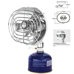Fogão de Aquecimento a Gás de Dupla Cabeça BRS-H22 para Camping ao Ar Livre, Aquecedor para Pesca, Forno para Cozer Sem Botija de Gás