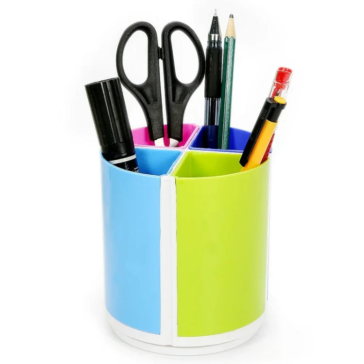 Suporte de Canetas Redondo de Escritório Multifuncional Colorido e Destacável, Suporte de Canetas Redondo