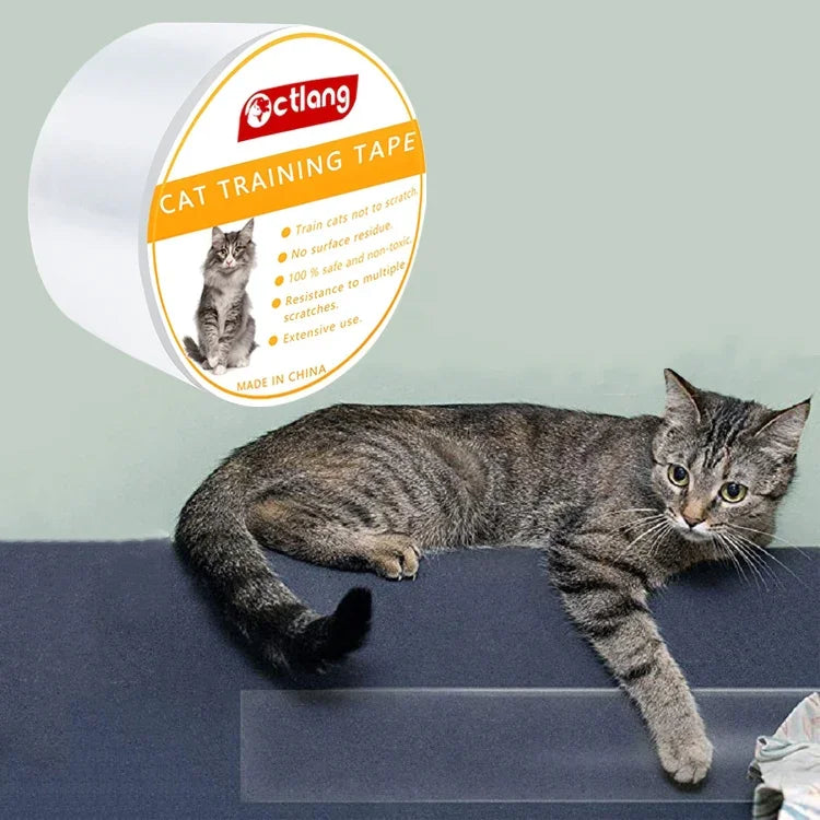 Fita Protetora para Sofá de Animais Ctlang B25112, Filme Protetor Anti-Agarro para Gatos, Largura 2,5 polegadas, Largura 4 polegadas, Largura 8 polegadas, Largura 17,7 polegadas