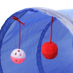 Suprimentos para animais de estimação, túnel de papel para gato em forma de anel, canal para gato dobrável bidirecional, azul, vermelho, azul celeste, preto, vermelho rosa, verde