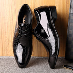 Sapatos Masculinos de Couro com Textura de Crocodilo Brilhante e Bico Apontado, 38, 39, 40, 41, 42, 43, 44, 45