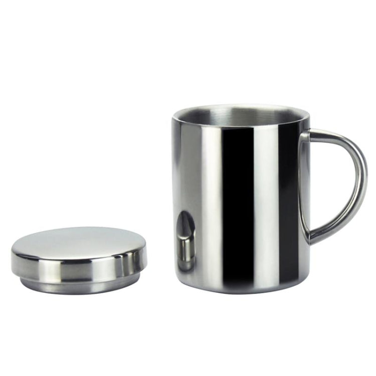 Canecas de Bebida com Dupla Isolação em Aço Inoxidável 304, Copos Duráveis com Tampa para Café, Leite e Água, 304 Aço Inoxidável 200ml, 304 Aço Inoxidável 300ml, 304 Aço Inoxidável 400ml