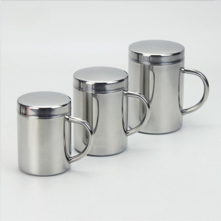 Canecas de Bebida com Dupla Isolação em Aço Inoxidável 304, Copos Duráveis com Tampa para Café, Leite e Água, 304 Aço Inoxidável 200ml, 304 Aço Inoxidável 300ml, 304 Aço Inoxidável 400ml