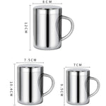 Canecas de Bebida com Dupla Isolação em Aço Inoxidável 304, Copos Duráveis com Tampa para Café, Leite e Água, 304 Aço Inoxidável 200ml, 304 Aço Inoxidável 300ml, 304 Aço Inoxidável 400ml