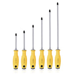 Chave de Fendas de Percussão em Aço Cromo Vanádio, 6.3x200mm 4 polegadas Phillips, 6.3x225mm 5 polegadas Phillips, 6.3x250mm 6 polegadas Phillips, 8x300mm 8 polegadas Phillips, 8x350mm 10 polegadas Phillips, 8x400mm 12 polegadas Phillips