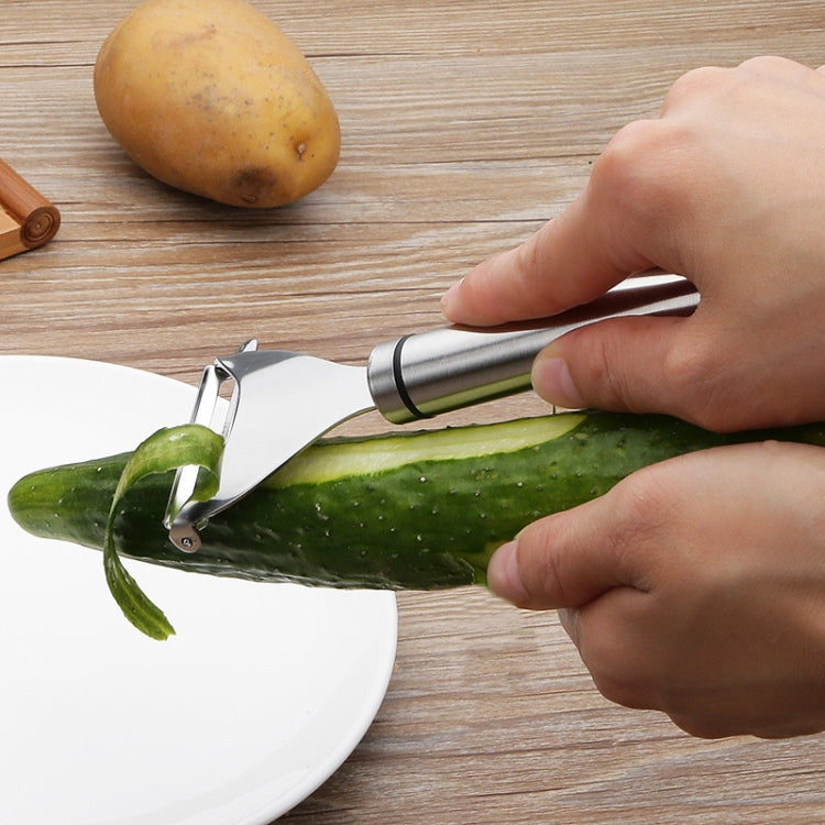 Descascador em Aço Inoxidável, Faca para Frutas, Plaina Multifuncional para Cozinha, Faca para Descascamento de Batatas, Plaina Triangular, Plaina em Arco